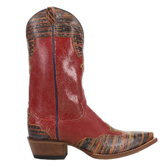 Justin Boots Vera Red Snip Toe Cowboy Womens Red Casual Boots L4454