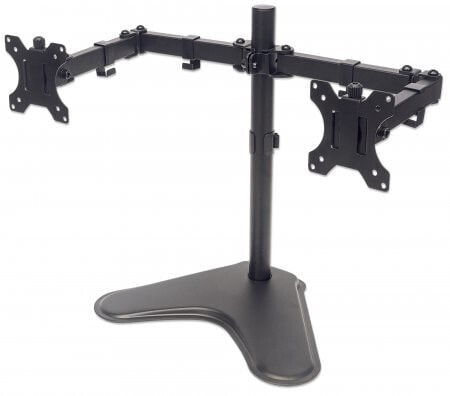 Кронштейн Manhattan TV & Monitor Mount - Desk - Double-Link Arms - 2 screens - Screen Sizes: 10-27" - Black - Stand Assembly - Dual Screen - VESA 75x75 to 100x100mm - Max 8kg (each) - Lifetime Warranty - Freestanding - 8 kg - 33 cm (13") - 81.3 cm (32") - 100 x 100 mm - Black