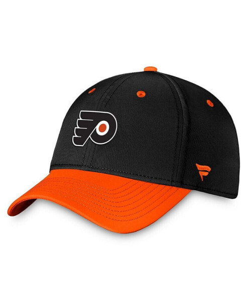 Men's Black, Orange Philadelphia Flyers Authentic Pro Rink Two-Tone Flex Hat