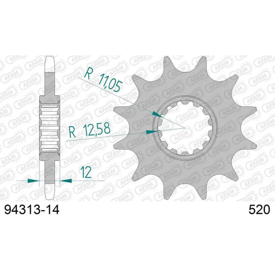 AFAM 94313-520 Sprocket front sprocket