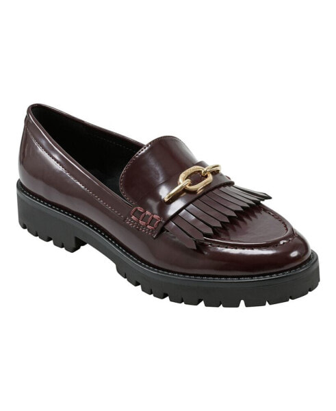 Women's Florida Slip-On Kilt Detail Lug Sole Loafers