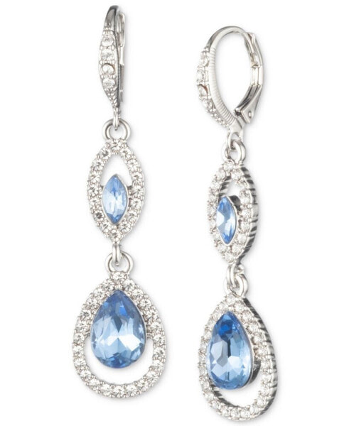 Pavé Crystal Orb Double Drop Earrings