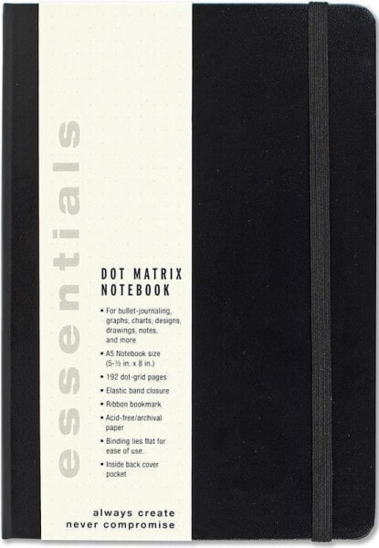 Блокнот Ess Peter Pauper Press duży Чёрный с точками 192 страницы