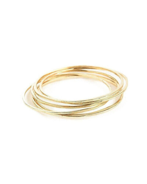 Katherine Rounded Bangles Brass