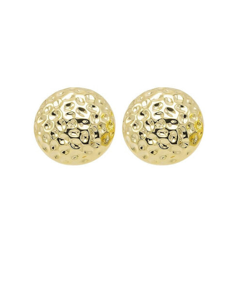 Indented Puffy Rounded Stud Earring