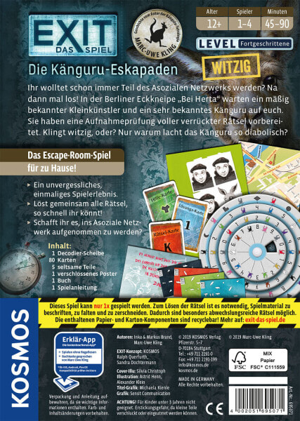 Настольная игра Franckh-Kosmos Verlags-GmbH EXIT Die Känguru-Eskapaden