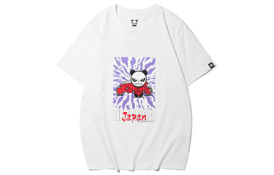 HIPANDA 熊猫阿基拉摩托车印花直筒T恤 男款 / Футболка HIPANDA T Featured Tops T-Shirt