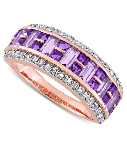 Amethyst (1-5/8 ct. t.w.) & White Topaz (2/5 ct. t.w.) Band in 10k Rose Gold