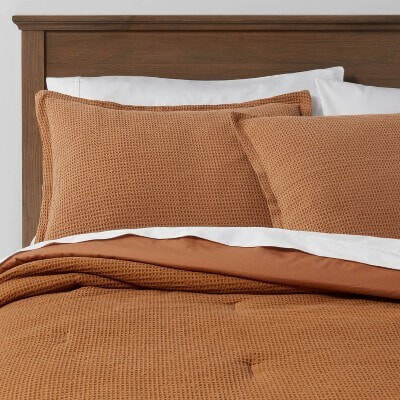 Washed Waffle Weave Comforter & Sham Set - Threshold