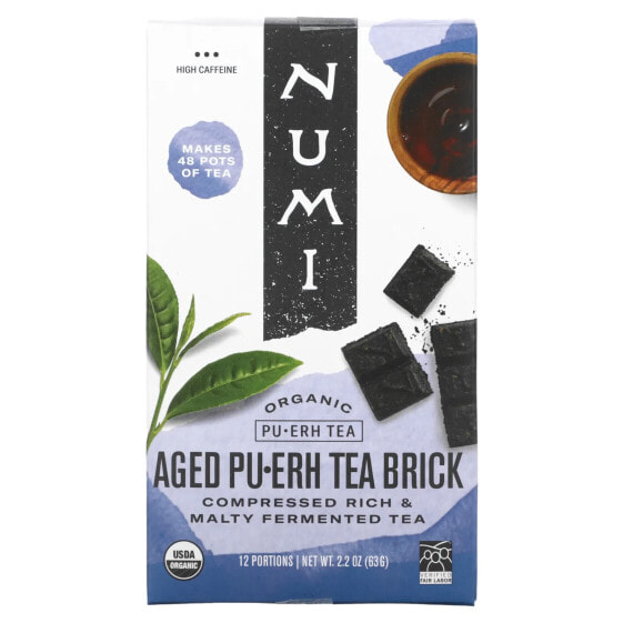 Numi Tea, органический выдержанный чай пуэр, 63 г (2,2 унции)