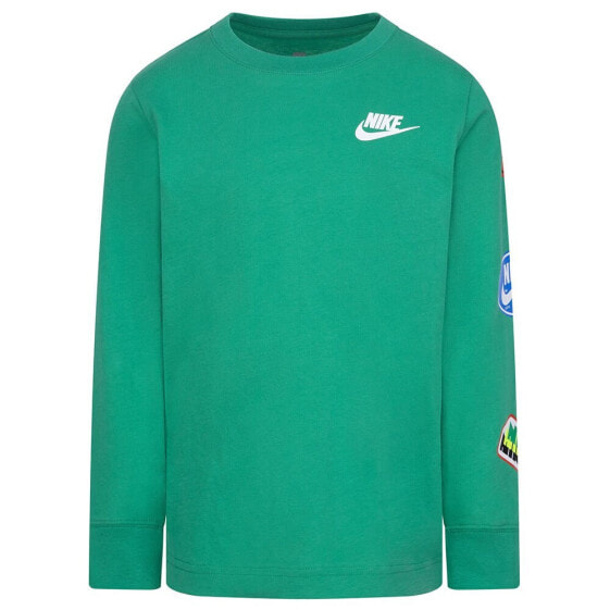 NIKE KIDS Retro Sticker long sleeve T-shirt