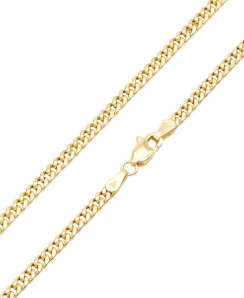 14K Gold Curb Cuban 3mm Chain Bracelet, 7.0", approx. 2.3grams