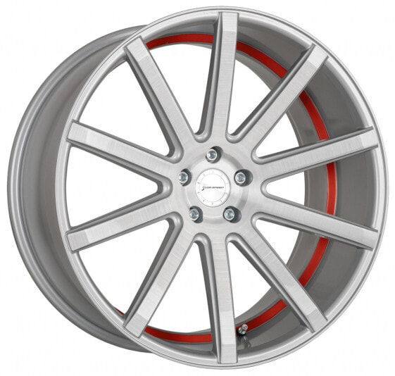 Колесный диск литой Corspeed Deville silver-brushed-surface / Undercut Color Trim rot 8.5x19 ET45 - LK5/112 ML73.1