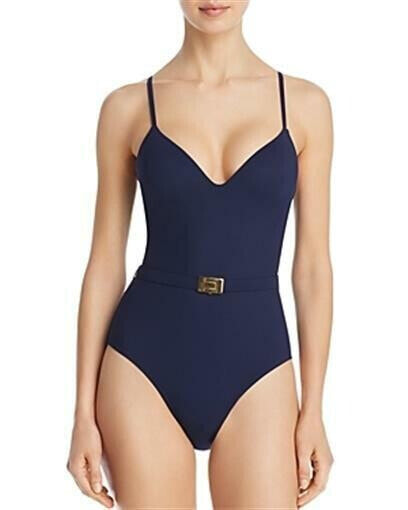 Купальник женский Tory Burch 182565 T-Belt Navy One Piece размер M