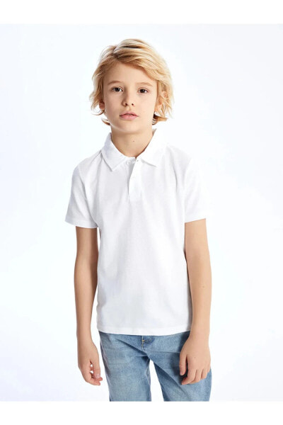 Футболка LCW Kids Polo Yaka Basic Kısa Kollu Erkek Çocuk