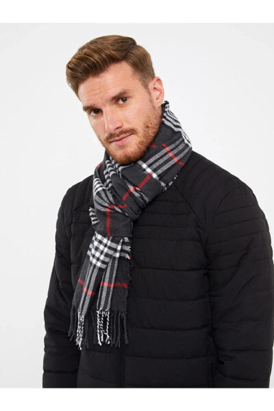 Шарф LC WAIKIKI Ekose Plaid Fringe Men's Scarf