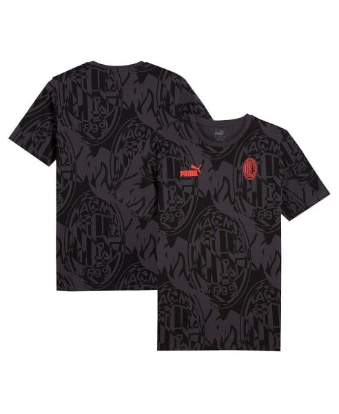 Men's Black AC Milan ftblCulture AOP T-Shirt