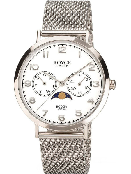 Boccia 3612-04 Royce Moonphase Unisex 38mm 3ATM