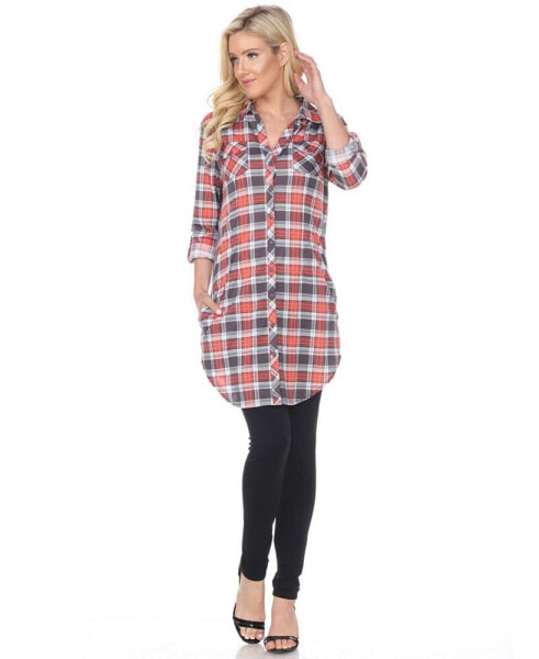 Women's Piper Stretchy Plaid Tunic