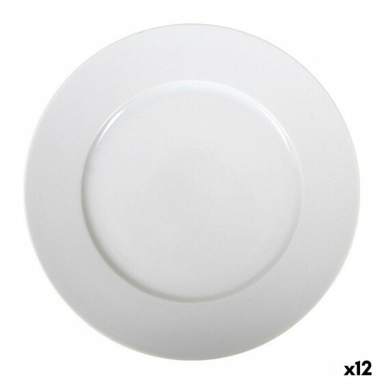 Плоская тарелка La Mediterránea Saler Фарфор Белый (12 штук) (Ø 25 cm)