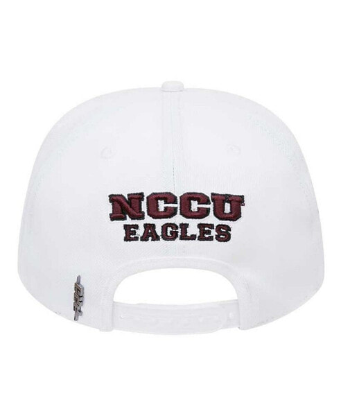 Men's White North Carolina Central Eagles Evergreen Wool Snapback Hat