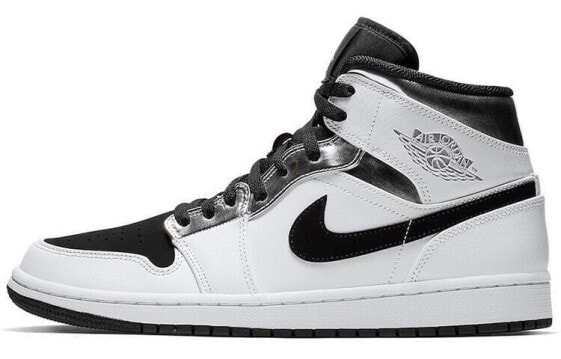 Кроссовки Nike Air Jordan 1 Mid Alternate Think 16 (Белый, Черный)