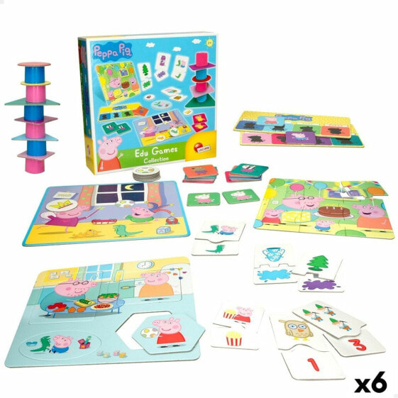 Образовательный набор Peppa Pig Edu Games Collection 24,5 x 0,2 x 24,5 см (6 штук) 10-в-1 для детей
