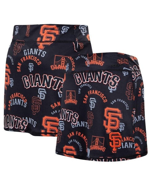 Women's Black San Francisco Giants Toss Logo Lux Skirt