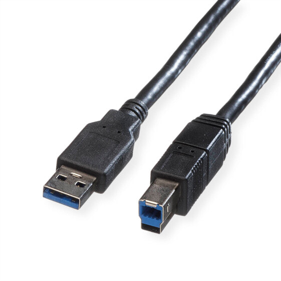 ROLINE USB 3.0 Cable - Type A M - B M 1.8 m - 1.8 m - USB A - USB B - USB 3.2 Gen 1 (3.1 Gen 1) - Male/Male - Black