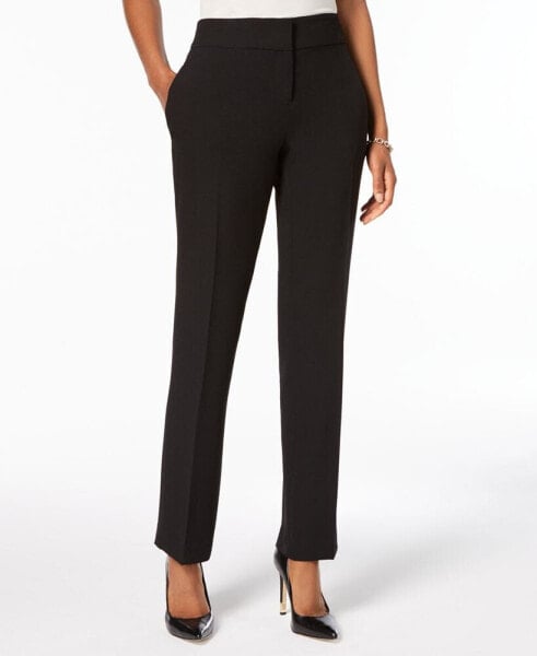 Petite Slim Straight-Leg Trousers