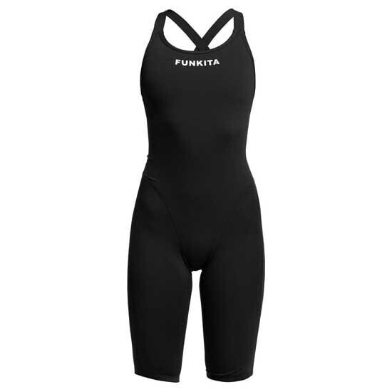 FUNKITA Fast Legs Still Black Open Back Competition Swimsuit