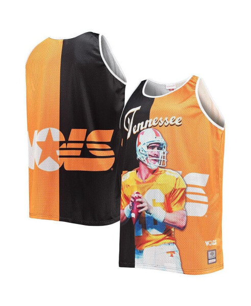 Men's Peyton Manning Black, Tennessee Orange Tennessee Volunteers Sublimated Player Big and Tall Tank Top