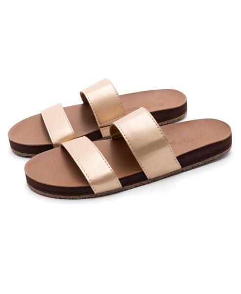 Women’s Zensole Vistas Faux Leather Double Strap Slide Sandals