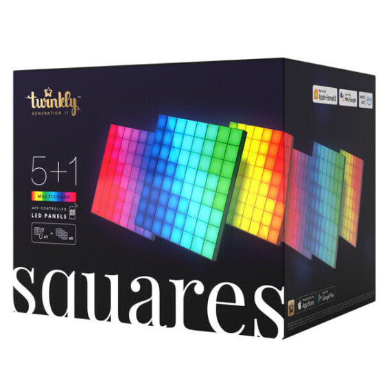 Twinkly Squares - Smart panel - Black - Wi-Fi/Bluetooth - LED - Variable - 30000 h