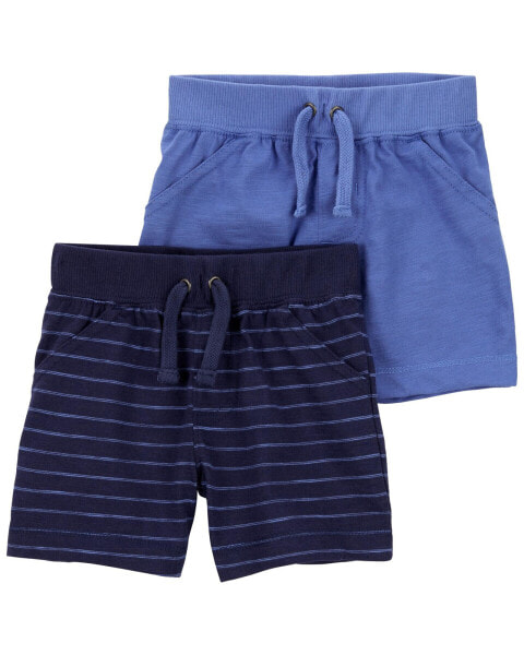 Baby 2-Pack Pull-On Shorts NB