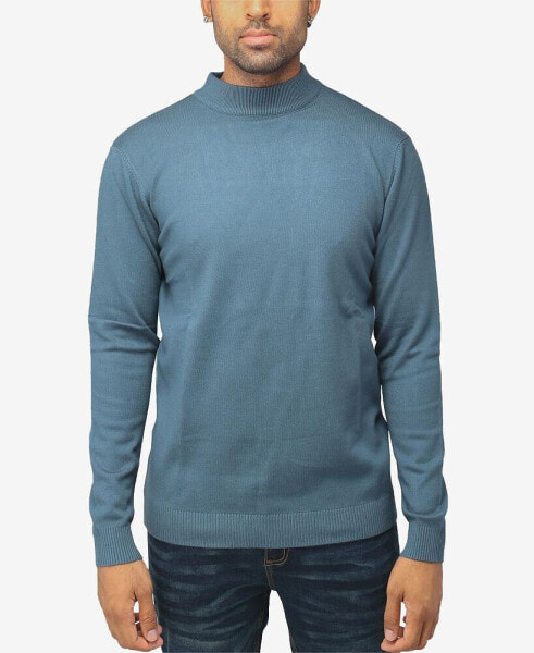 Men's Basice Mock Neck Midweight Pullover Sweater