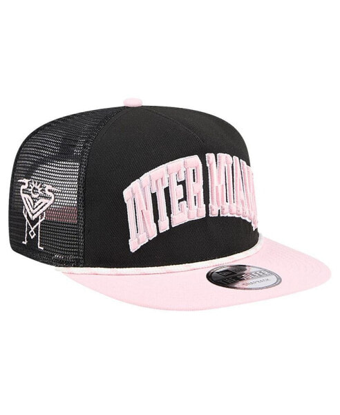 Men's Black Inter Miami CF Throwback Golfer Snapback Hat