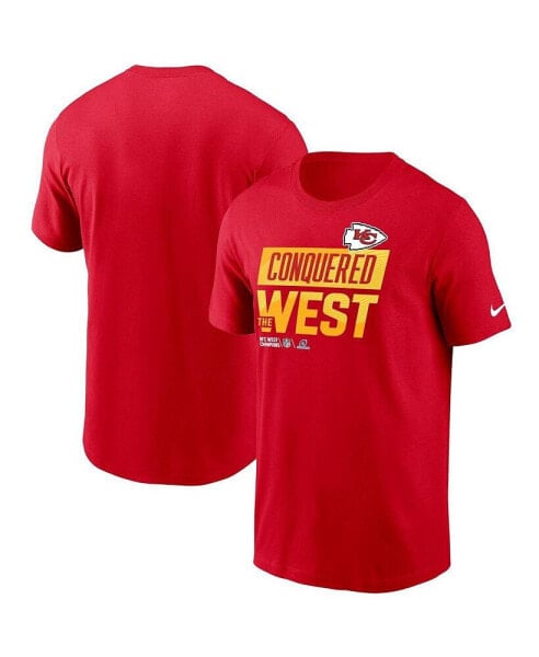 Men's Red Kansas City Chiefs 2022 AFC West Division Champions Locker Room Trophy Collection T-shirt