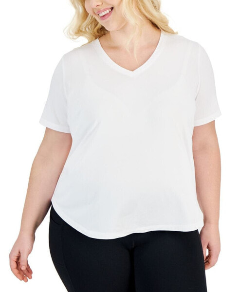 Plus Size Solid Essentials Active Tee, Created for Macy's