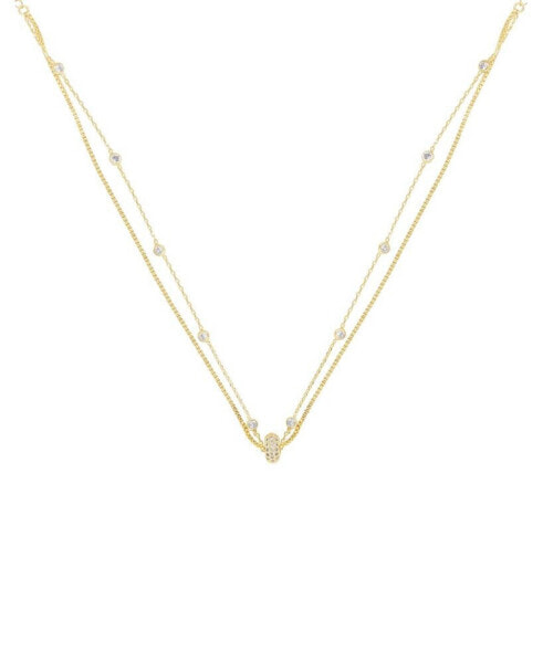 ETTIKA delicate Chain and Crystal Necklace