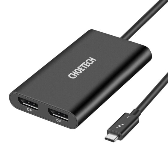 Адаптер разветвитель USB Type C Thunderbolt 3 черный Чоэтек HUB-D03