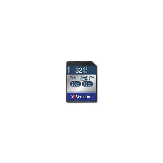 Verbatim Pro - 32 GB - SDHC - Class 10 - UHS - 90 MB/s - 45 MB/s