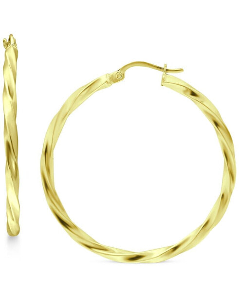Серьги Giani Bernini twist Hoop  in Gold Plated Silver
