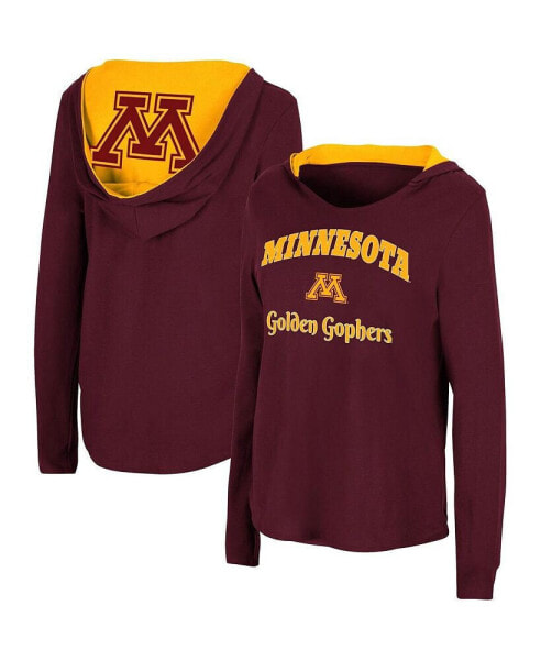 Women's Maroon Minnesota Golden Gophers Catalina Hoodie Long Sleeve T-shirt