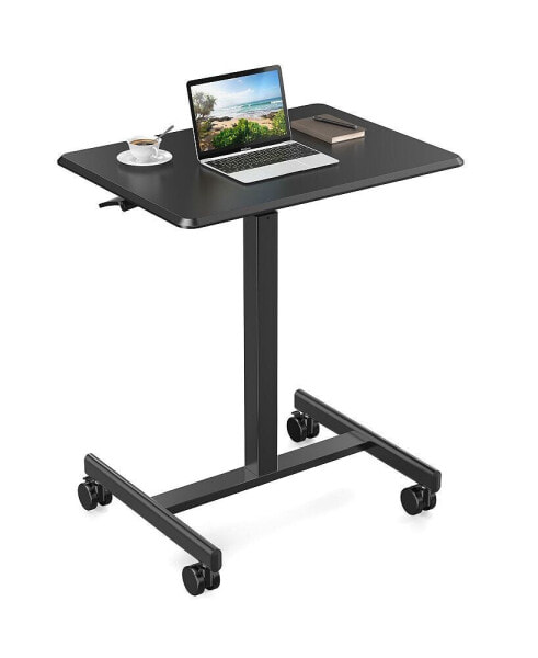 Small Mobile Rolling Standing Desk Rolling Desk Laptop Computer Cart For Home