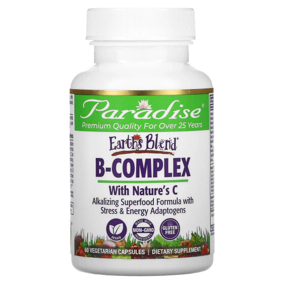 Earth's Blend, B-Complex with Nature's C, 60 Vegetarian Capsules