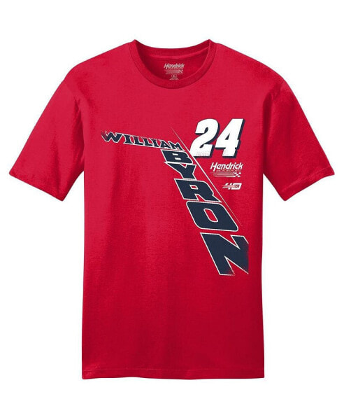 Men's Red William Byron Racing T-shirt