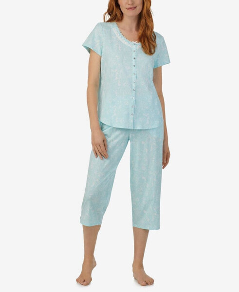 Women's Cap Sleeve 2-Pc. Capri Pajama Set
