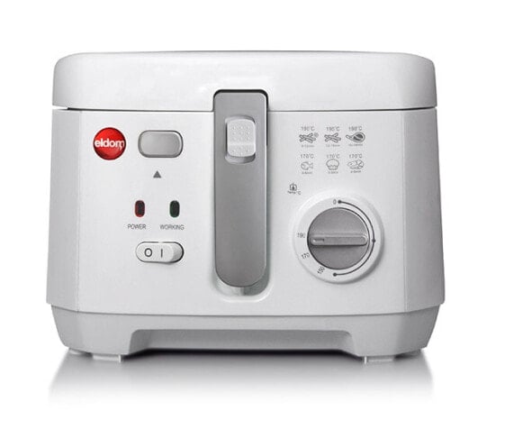 FR18 freet - Deep fryer - 2.5 L - 150 °C - 190 °C - Gray - White - Buttons,Rotary - электрический фритюрница eldom FR18