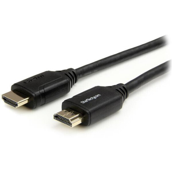 StarTech.com 6ft (2m) Premium Certified HDMI 2.0 Cable with Ethernet - High Speed Ultra HD 4K 60Hz HDMI Cable HDR10 - HDMI Cord (Male/Male Connectors) - For UHD Monitors - TVs - Displays - 2 m - HDMI Type A (Standard) - HDMI Type A (Standard) - Audio Return Channel (A